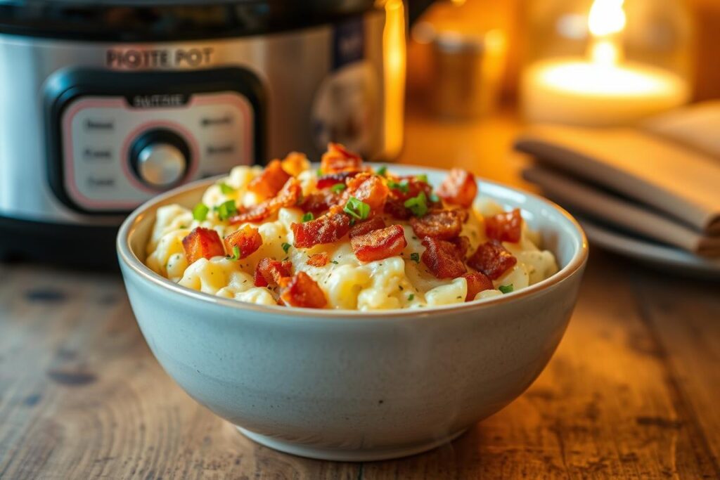 Slow Cooker Cheesy Bacon Ranch Potatoes