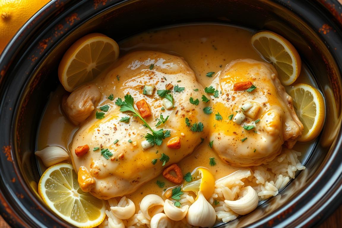crock pot creamy lemon garlic butter chicken