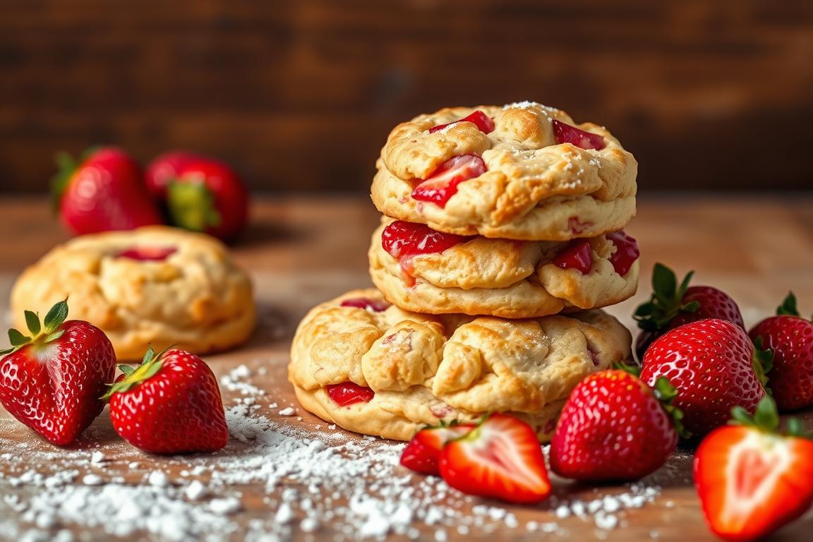 strawberry biscuits​
