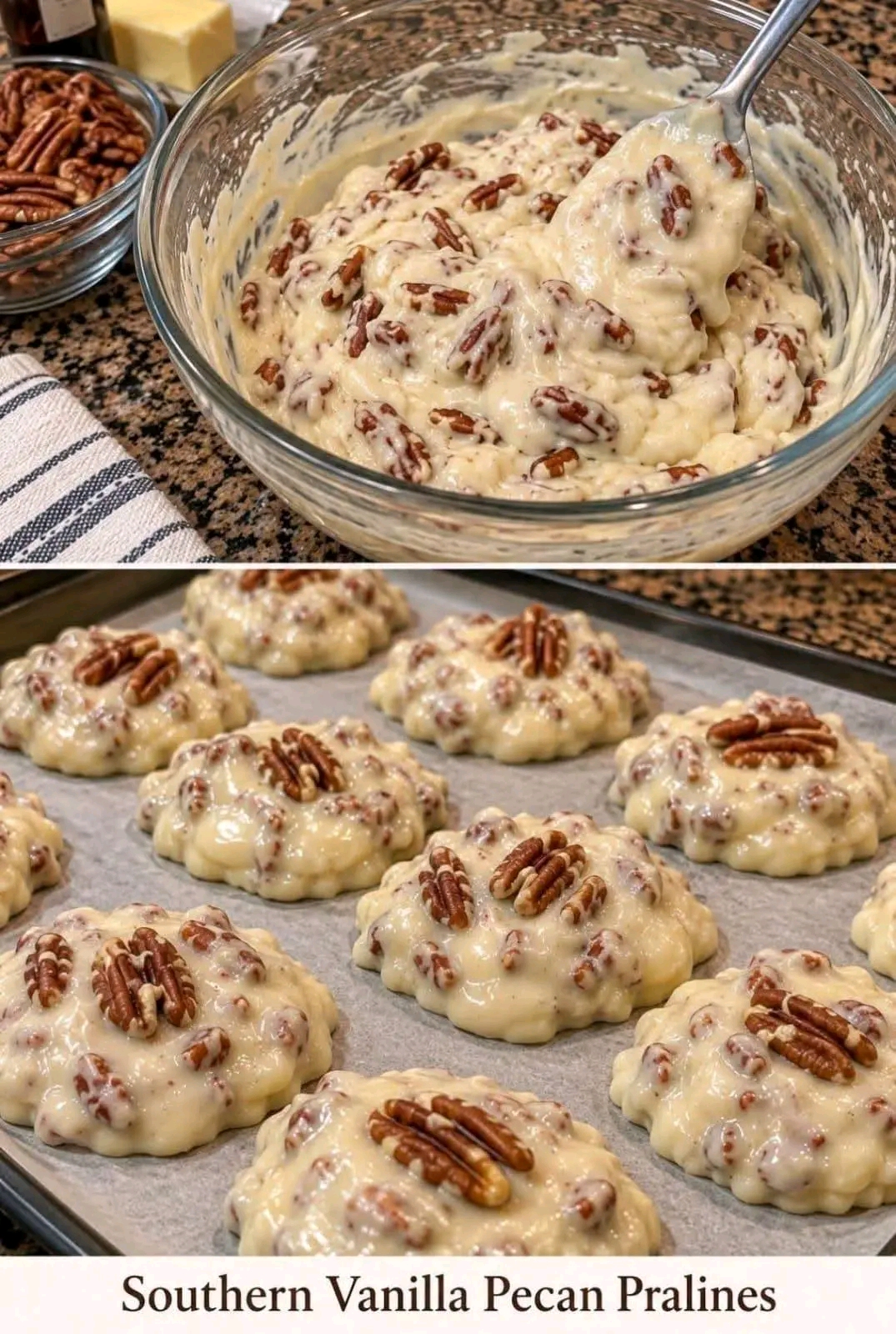 Southern vanilla pecan pralines
