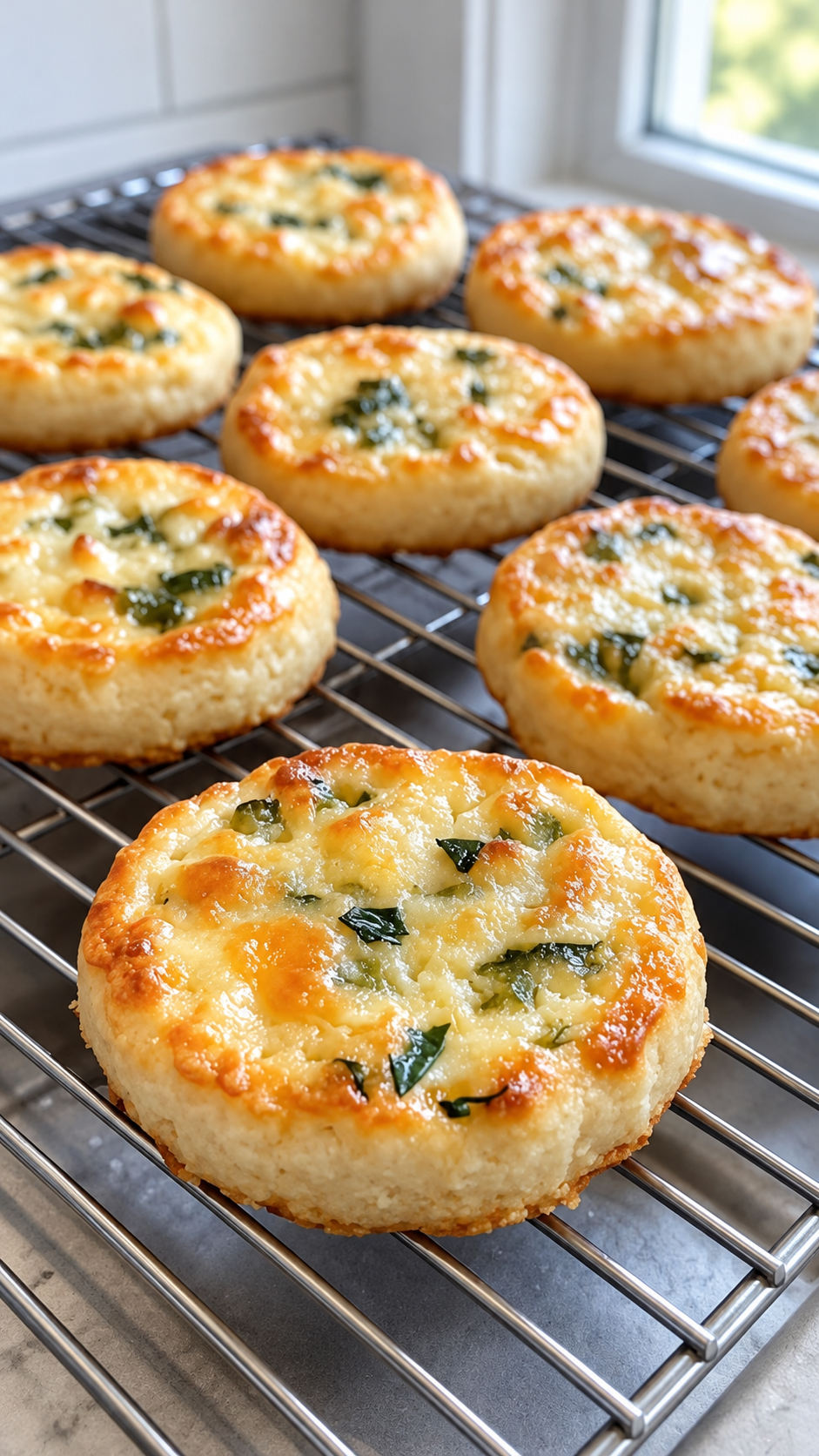 Cheesy Garlic Herb Biscuit Rounds