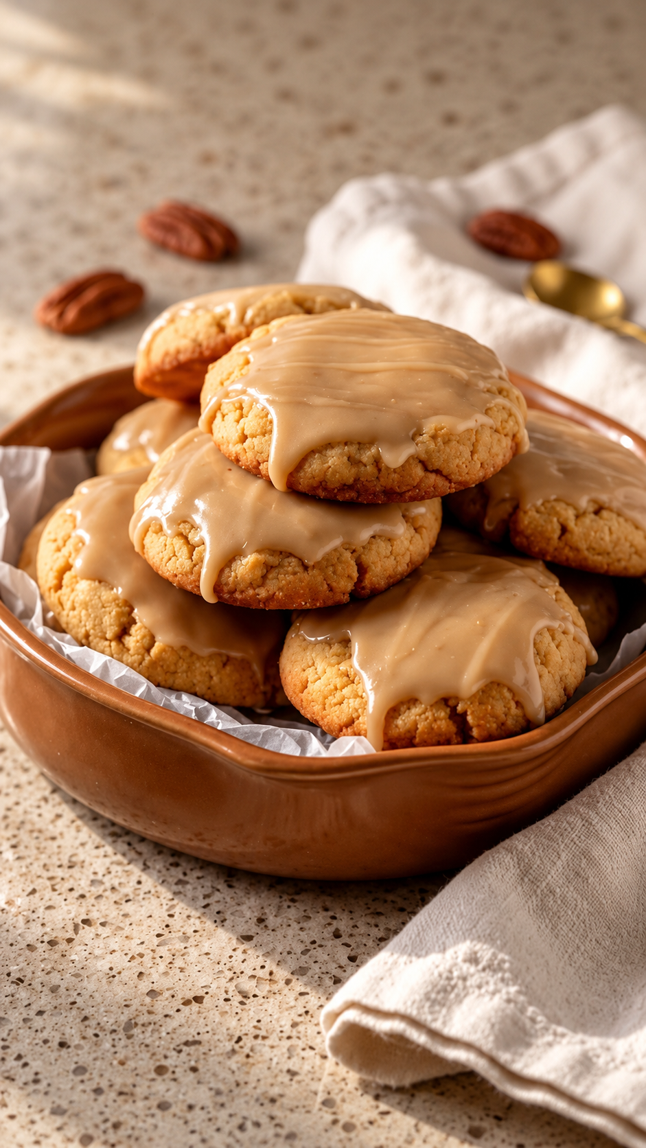 Maple Brown Sugar Cookies with Maple Glaze