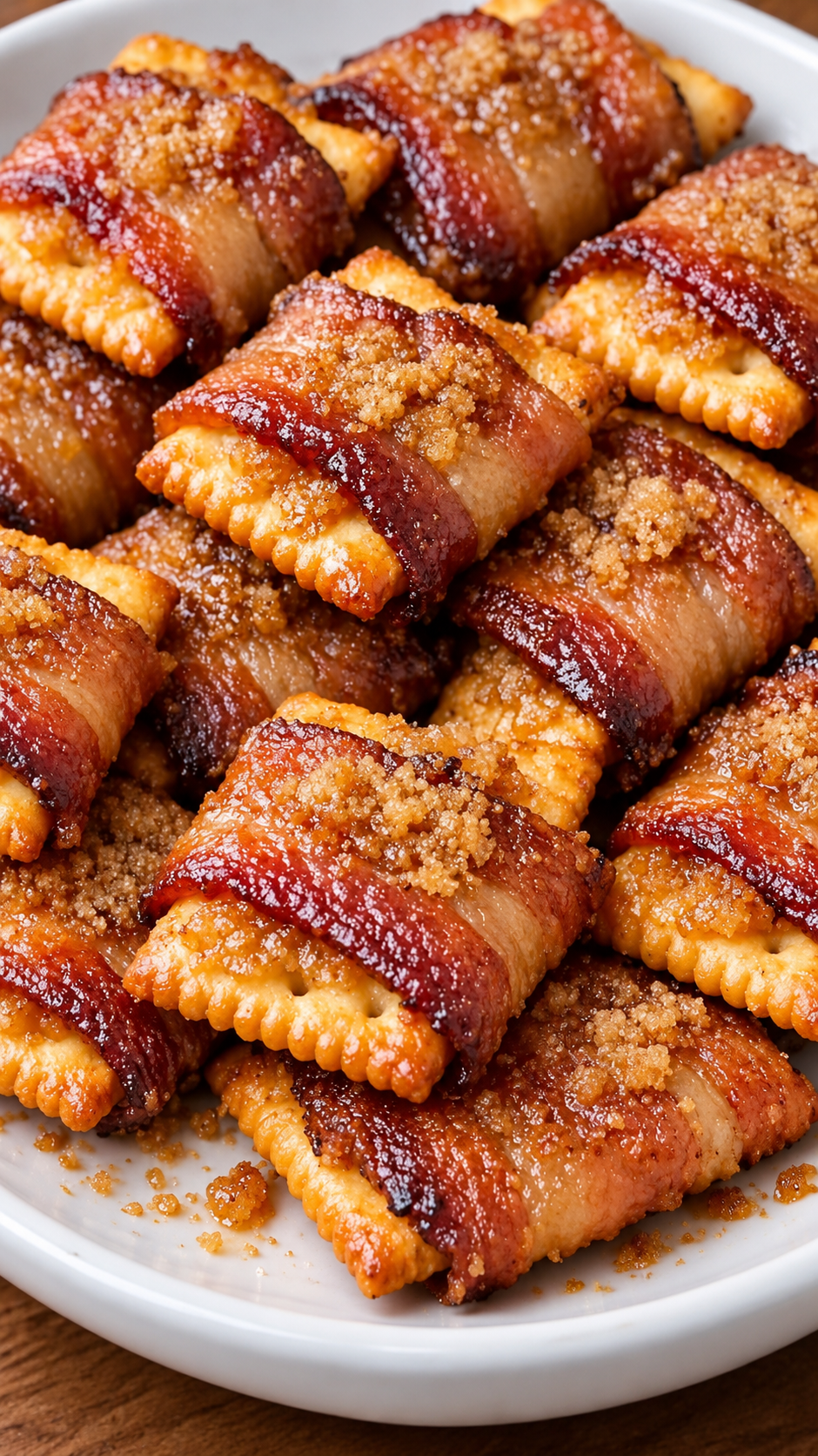 Brown Sugar Bacon-Wrapped Crackers